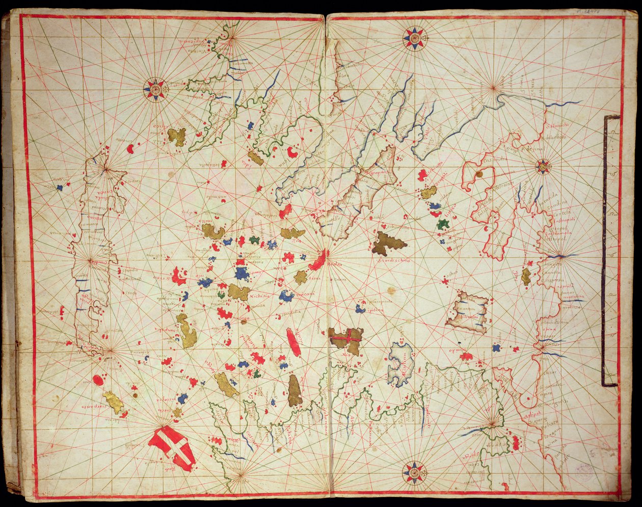 The Aegean Sea, from a Nautical Atlas, 1646 by Italian School