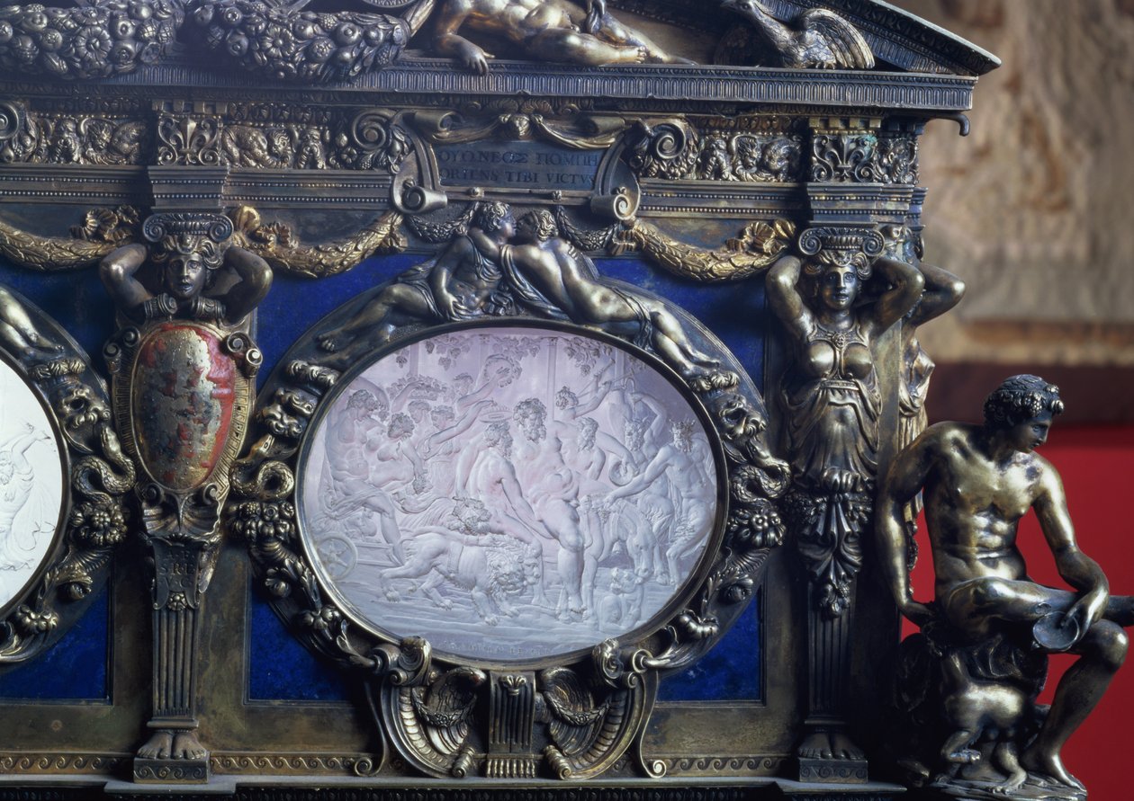 The Farnese Chest, (detail) depicting the Triumph of Bacchus, by Sebastiano Sbarri and Giovanni Bernardo da Castel Bolognese by Italian School