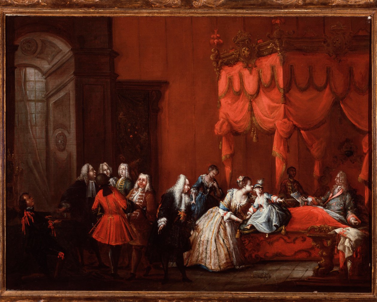 The Grand Duke of Tuscany Gian Gastone de' Medici receiving the visit ...