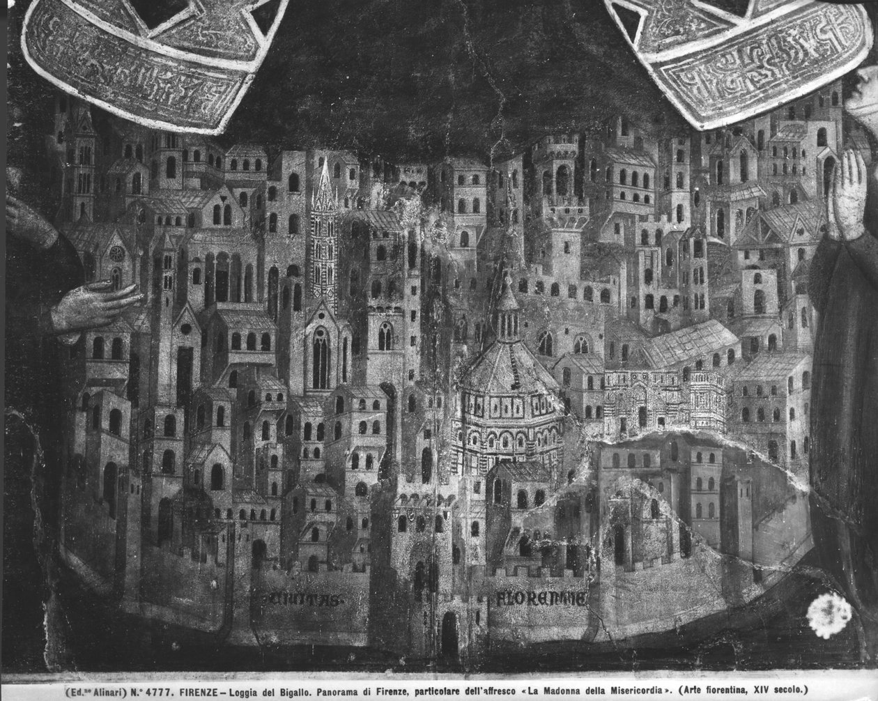 The Madonna della Misericordia, Detail of the City of Florence by Italian School