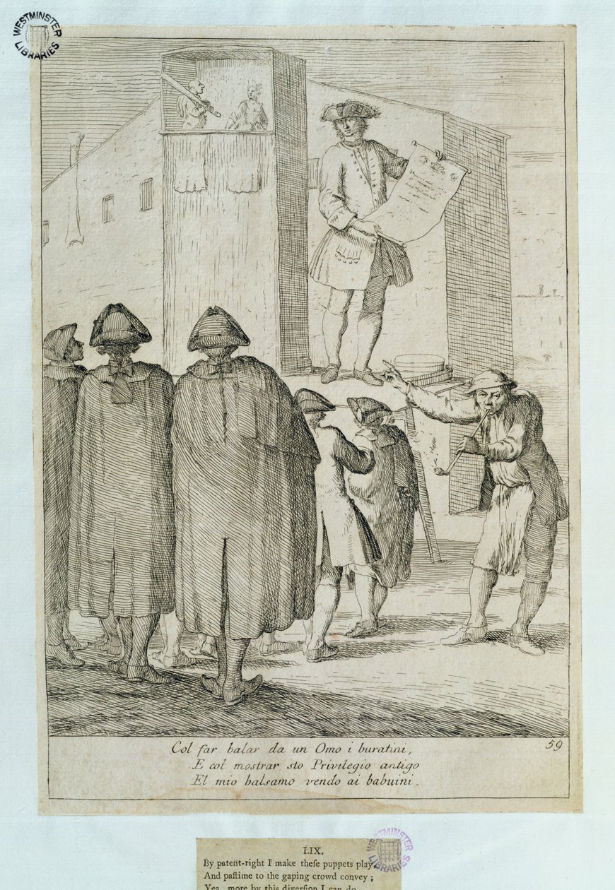 The Puppeteer, 1748 by Italian School