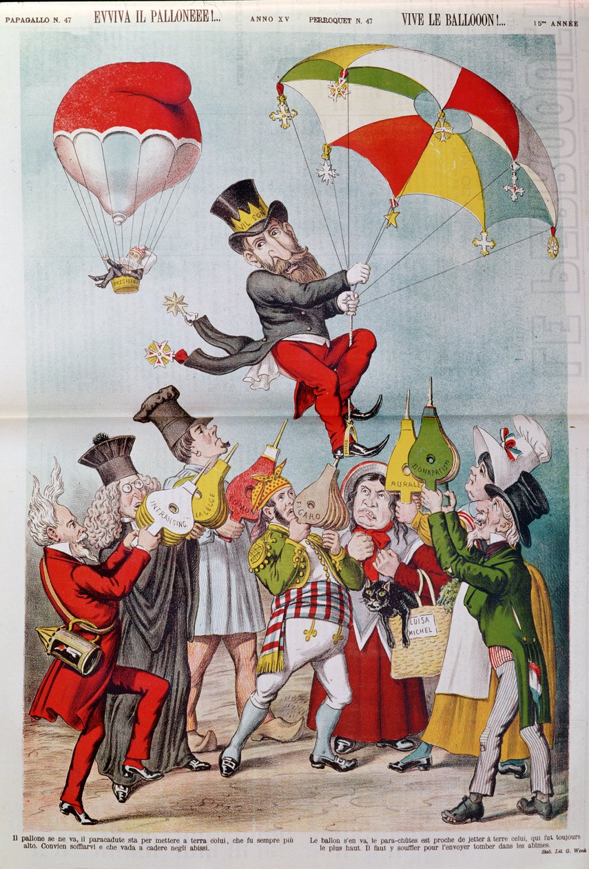 The Wilson Affair in 1887, front cover of Le Perroquet by Italian School