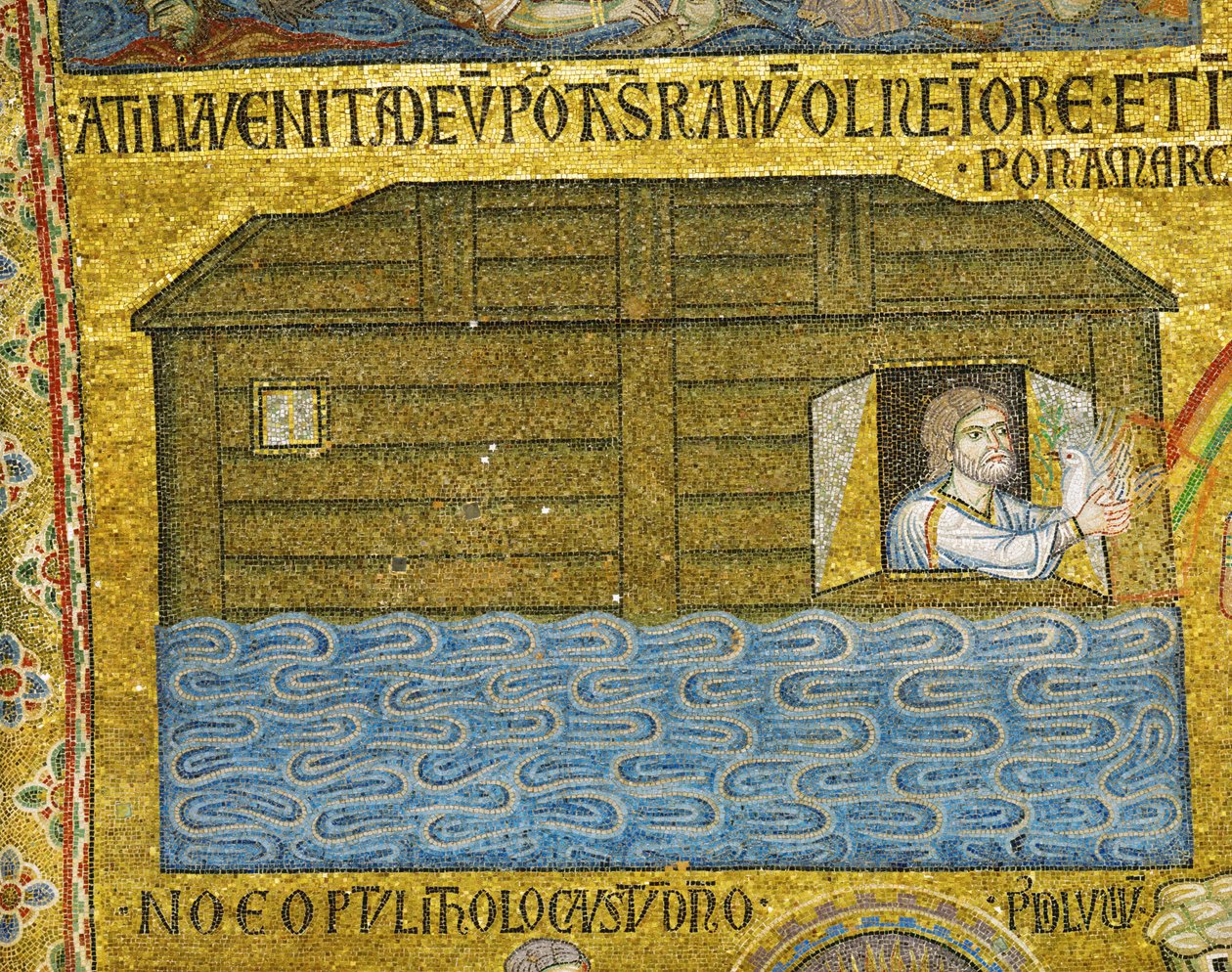 The Dove Returns to the Ark, a Green Twig in Her Beak by Italian School