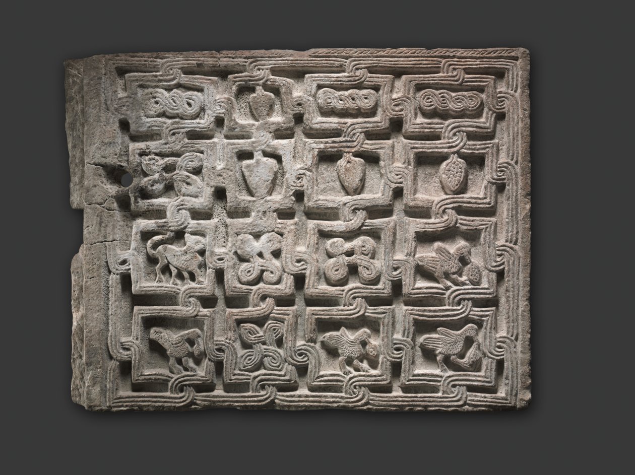 Transenna Panel, Lombardic, 700s-800s by Italian School