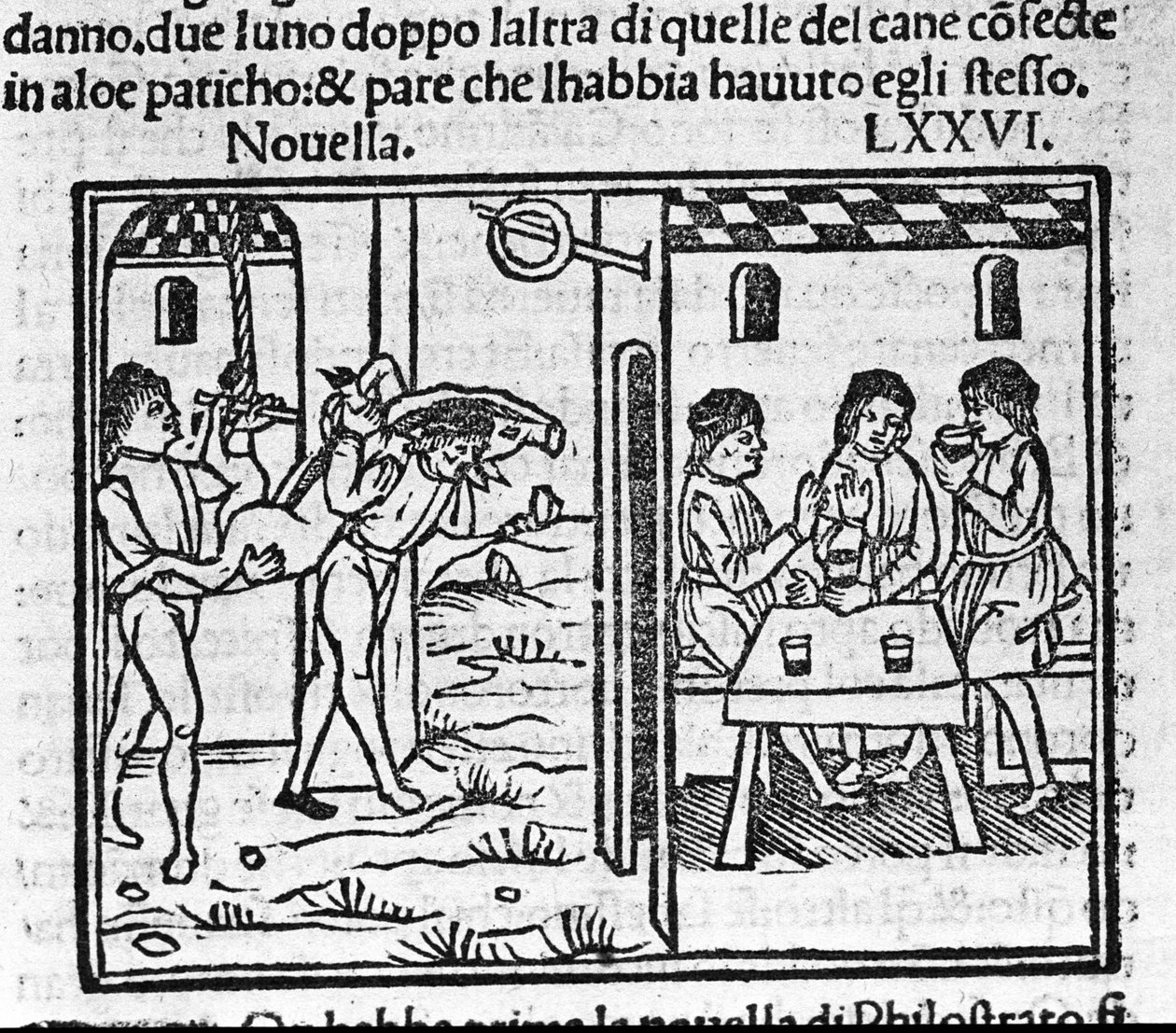 Two Men Carrying a Pig, Illustration for 