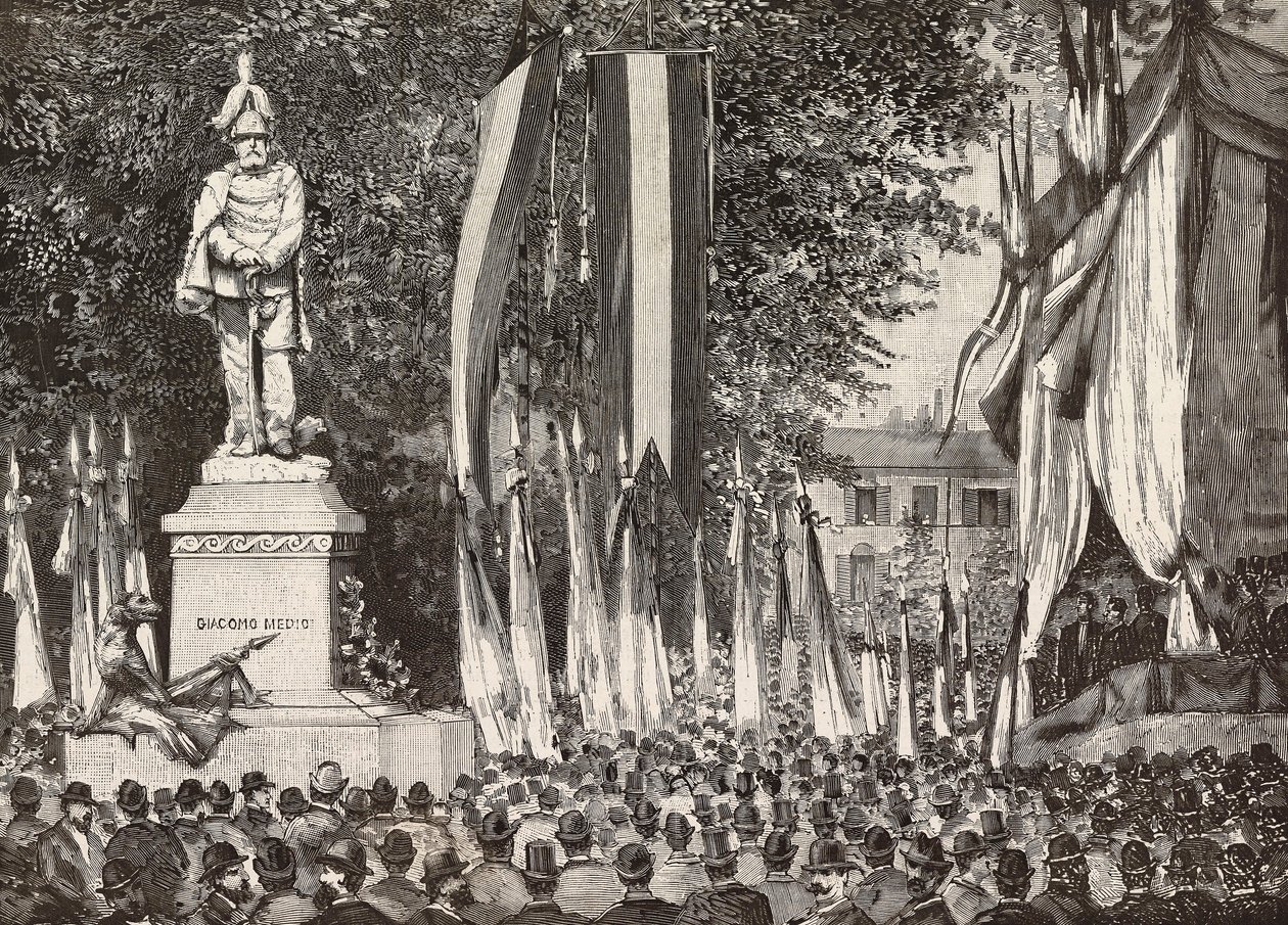 Unveiling the monument to General Giacomo Medici, Milan by Italian School