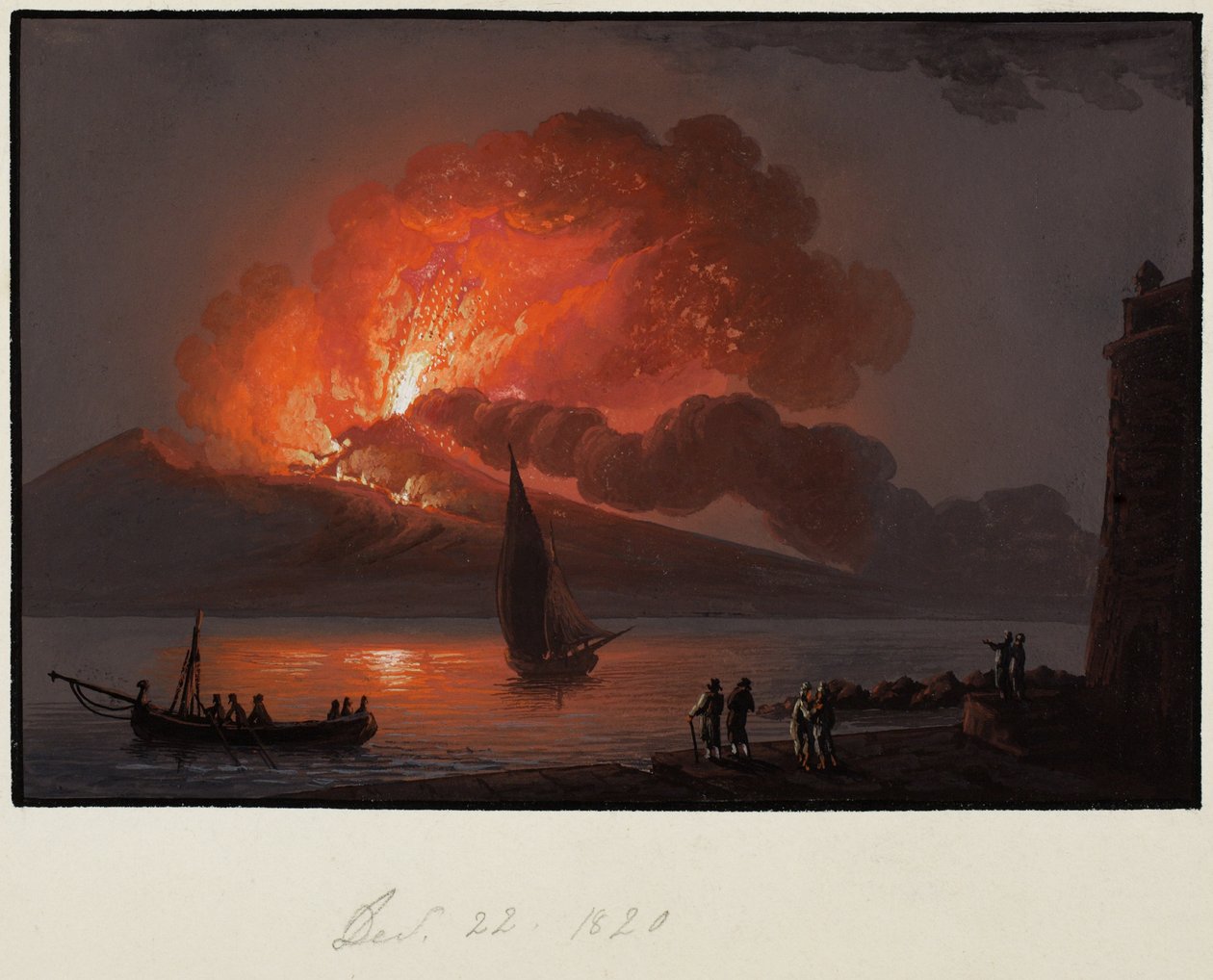 Vesuvius, December 22nd 1820 by Italian School