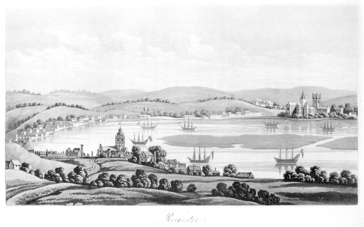 View of Rochester in 1669, from Travels of Cosimo III Grand Duke of Tuscany, through England during the reign of Charles II, English translation, published 1821 by Italian School