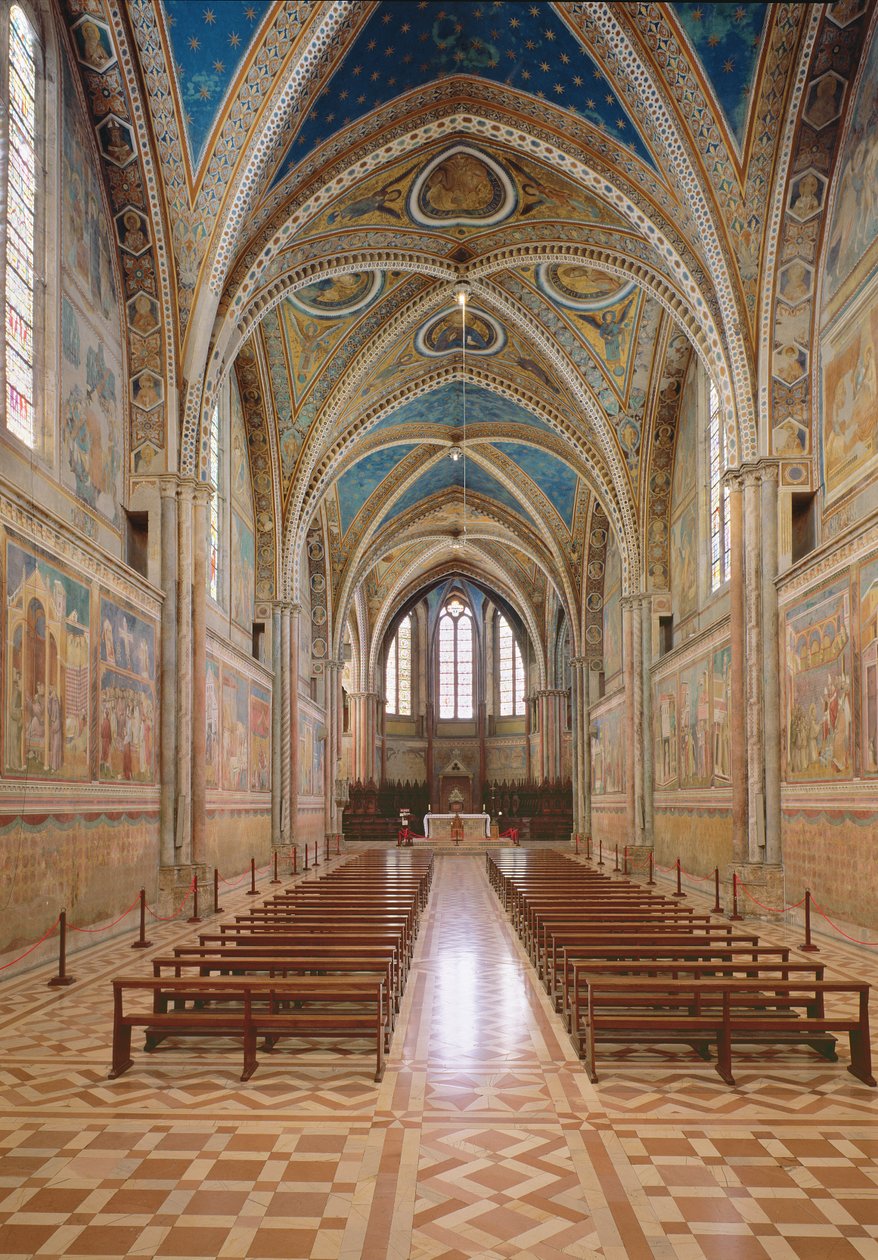 View of the interior of the Upper Church by Italian School