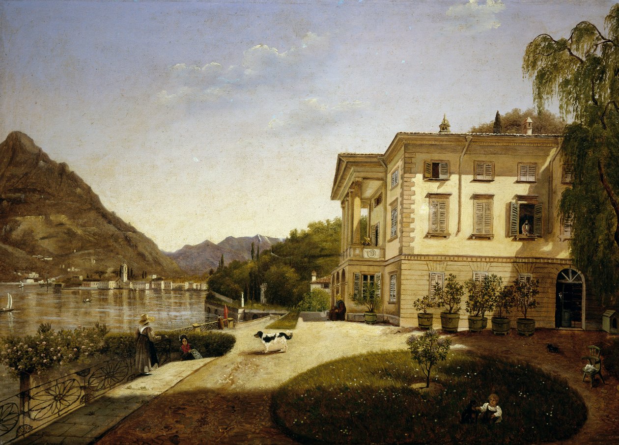Villa La Roda in Blevio, on Lake Como (owned by Giuditta Pasta from 1827, now destroyed) by Italian School