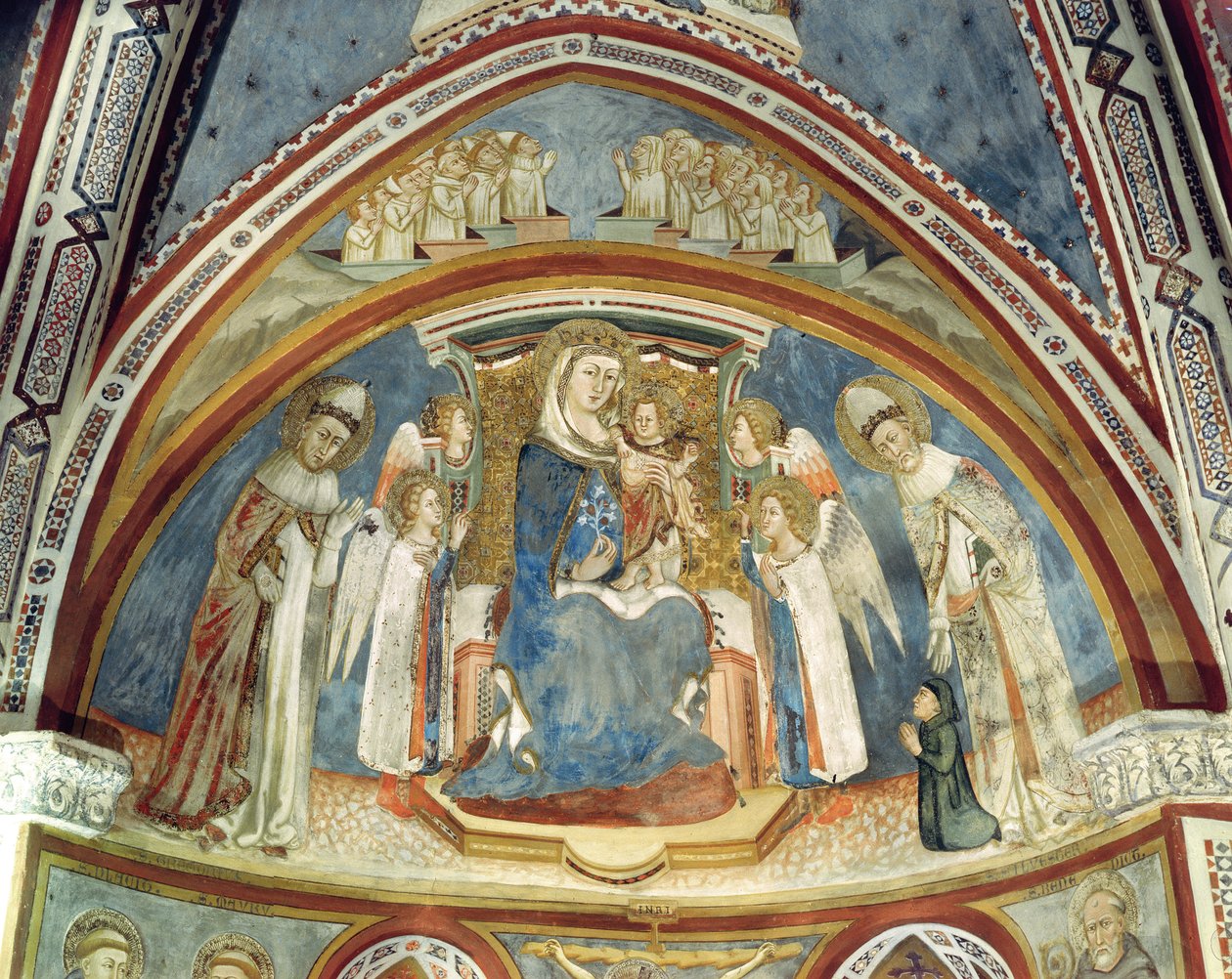 Virgin and Child surrounded by Saints on the apse of the Chapel of Our Lady by Italian School