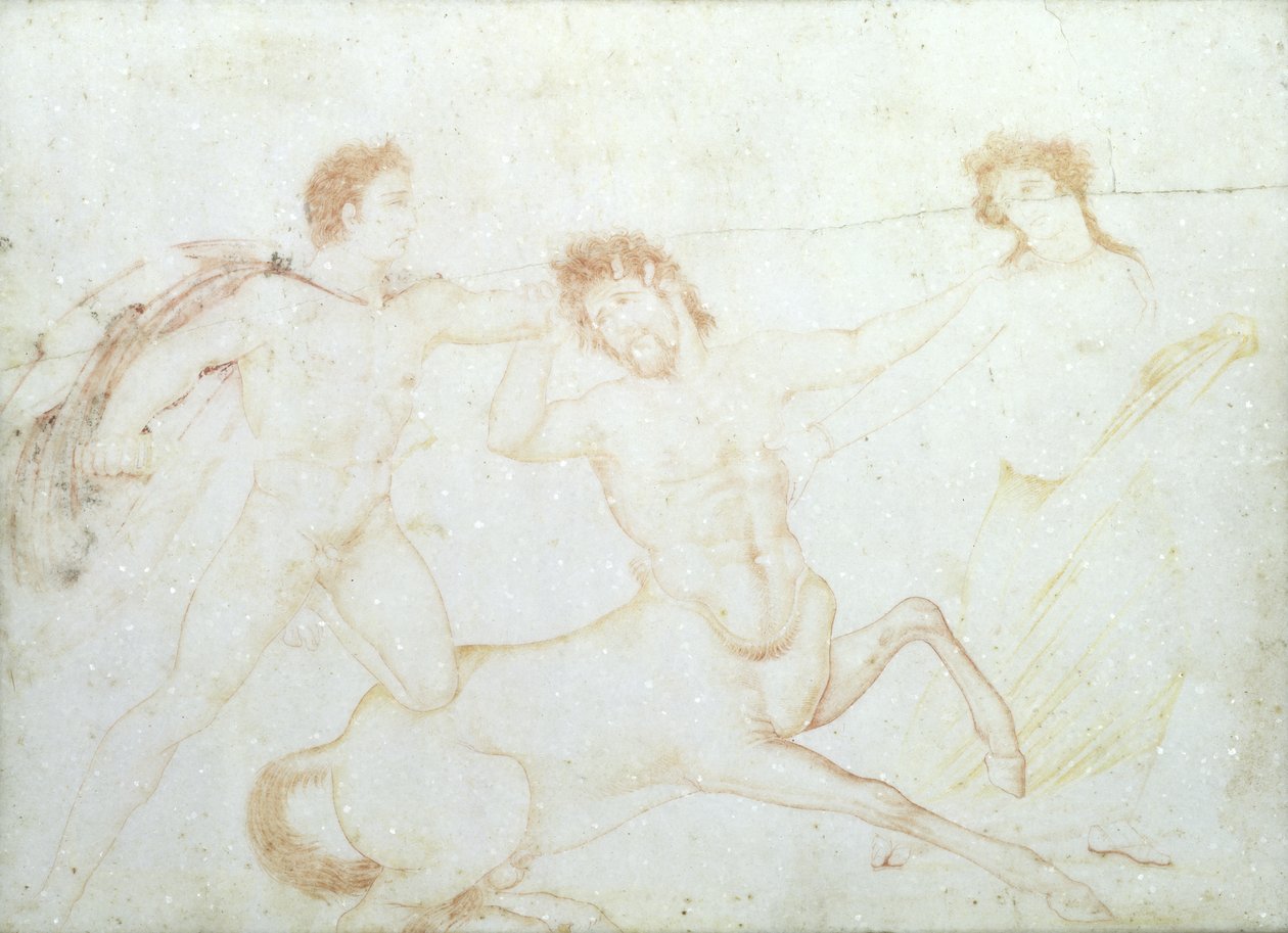 The Death of a Centaur, possibly Eurytus and Pirithous, Herculaneum by Italian School Italian School
