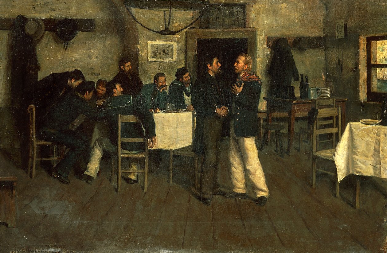 Meeting between Giuseppe Garibaldi and Giovanni Battista Cuneo in Taganrog, on the Black Sea by Italo Nunes Vais