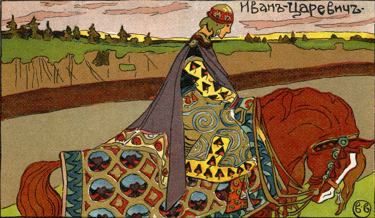 Prince Ivan - Illustration by Ivan Bilibin by Ivan Bilibine