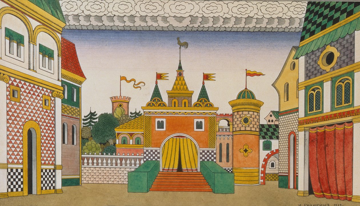 Sketch for the Opera, The Golden Cockerel, by Nikolai Rimsky-Korsakov (1844-1908), 1909 by Ivan Yakovlevich Bilibin