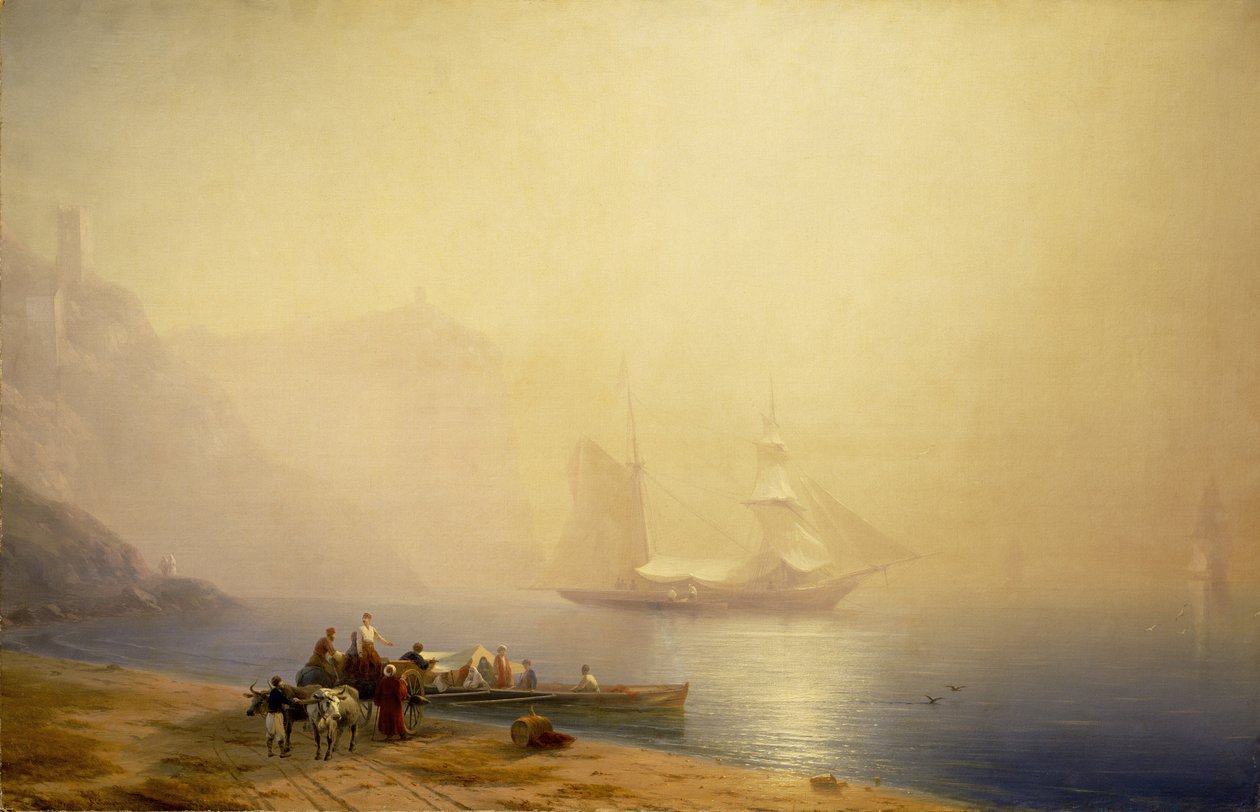 Morning on the Shore of the Sea, Sudak, 1856 by Ivan Konstantinovich Aivazovsky