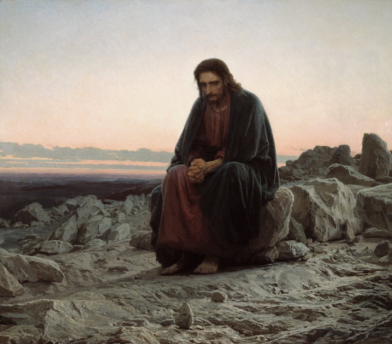 Christ in the Wilderness by Ivan Nikolaevich Kramskoy