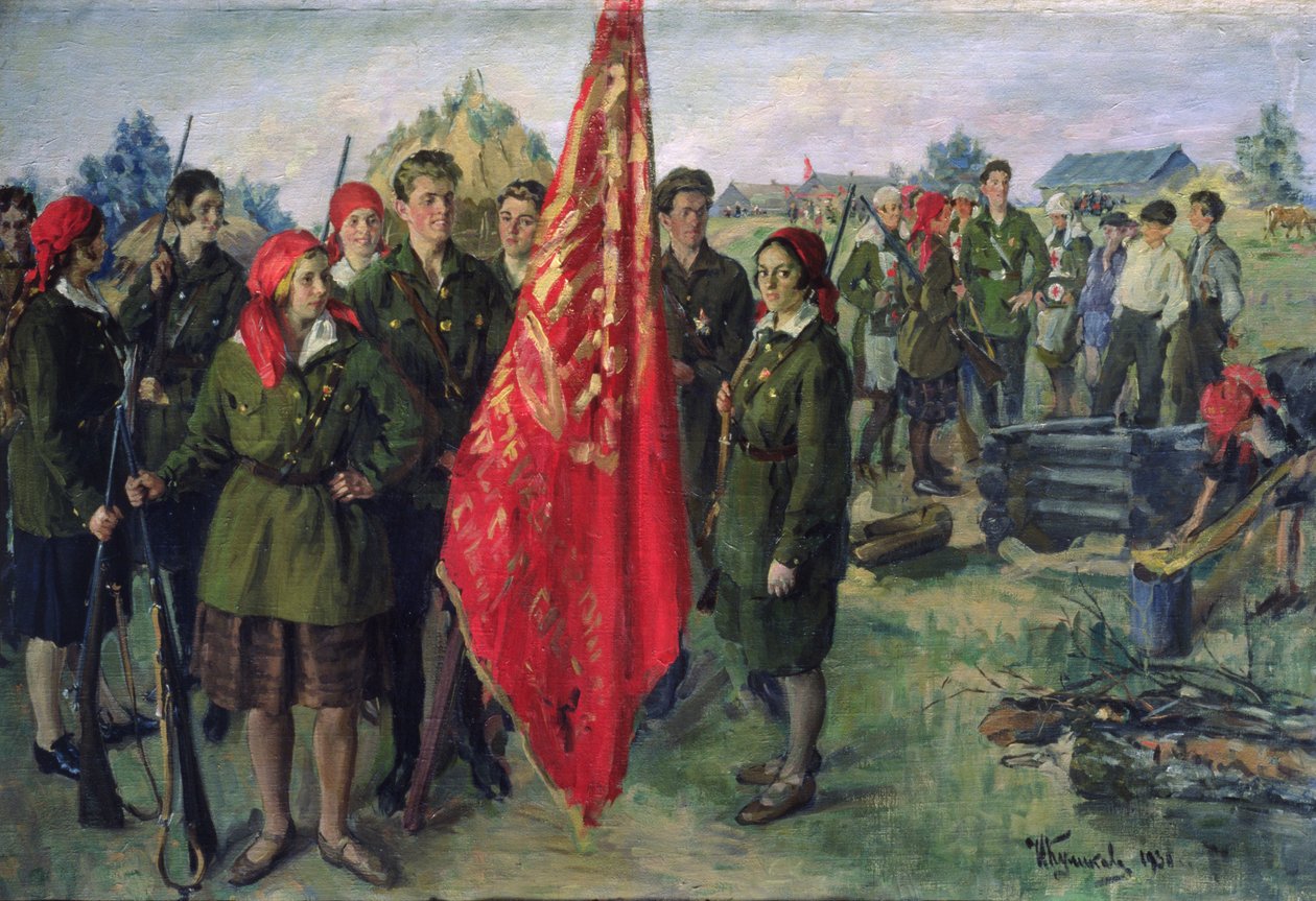 Militarised Komsomol, 1930 by Ivan Semyonovich Kulikov