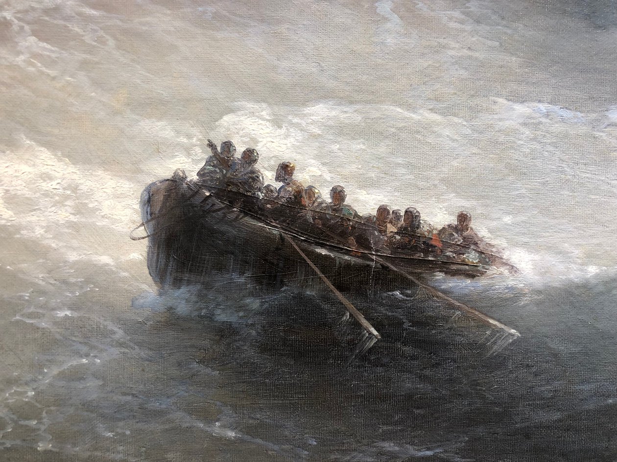 Fragment Boat with People by Ivan Aivazovsky