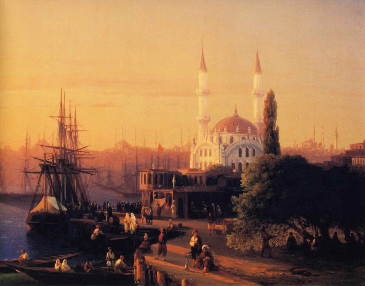 Panorama of Constantinople (detail) by Ivan Aivazovsky