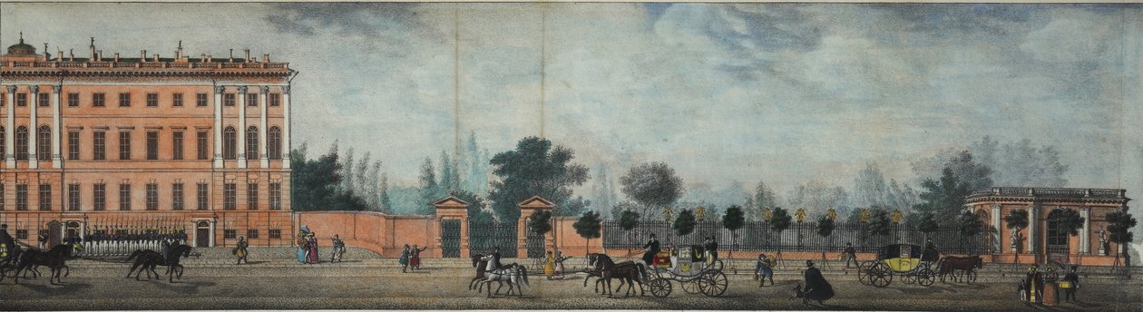 The Anichkov Palace. From the panorama of the Nevsky Prospekt, 1830 by Ivan Alexeyevich Ivanov