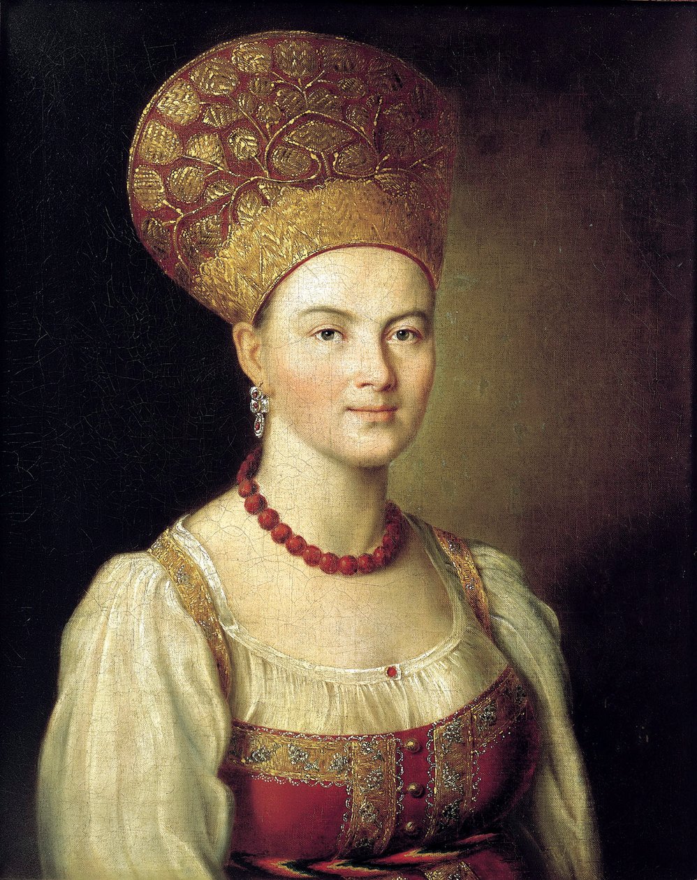 Female portrait in Russian Dress, 1784 by Ivan Argunov