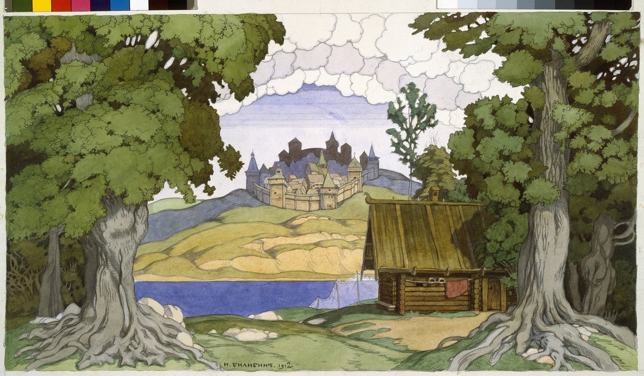 Set Design for the Opera "The Tomb of Askold" by Alexei Verstovsky by Ivan Yakovlevich Bilibin