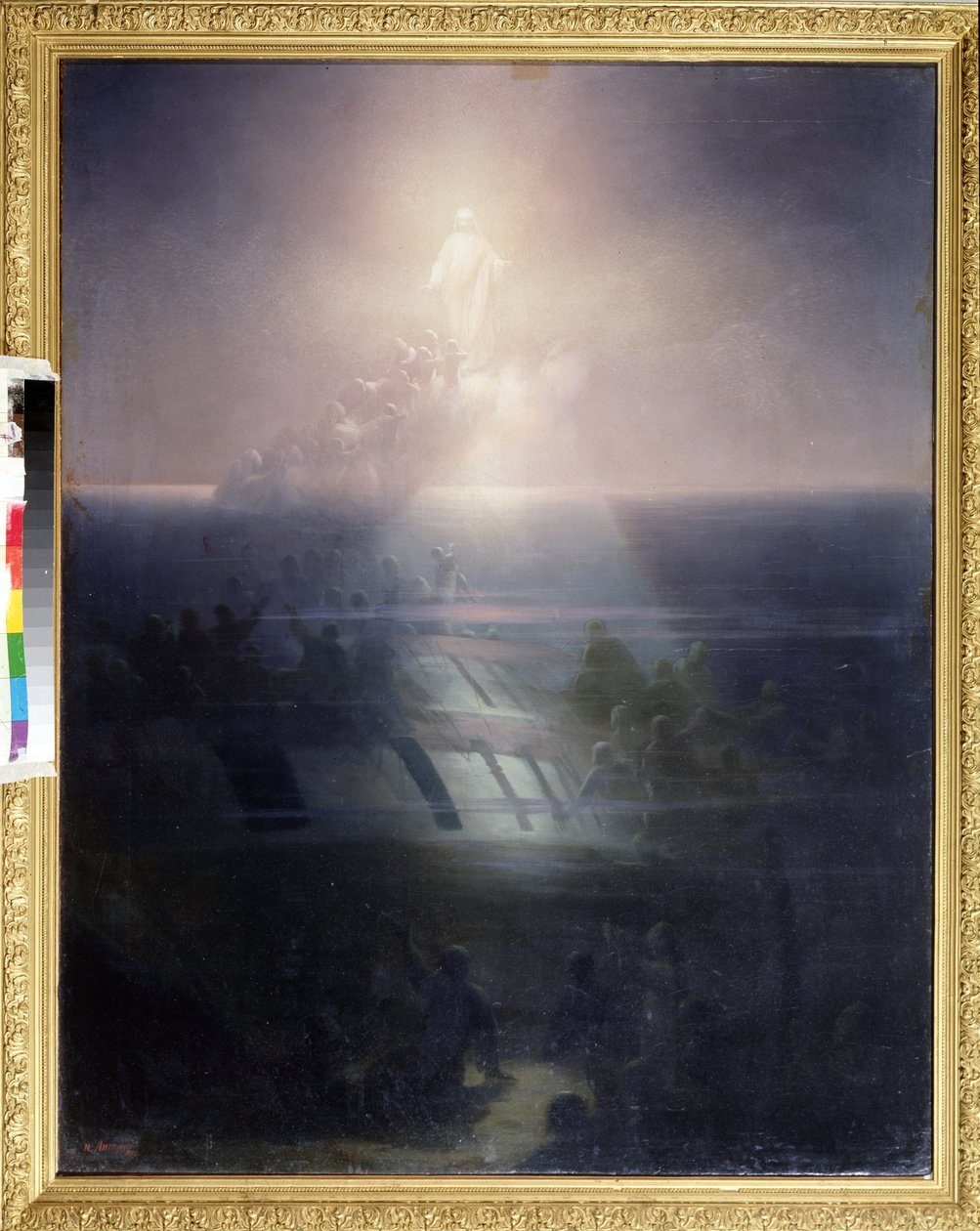 Sinking of the 84 Gun Ship Lefort in 1856 by Ivan Konstantinovich Aivazovsky