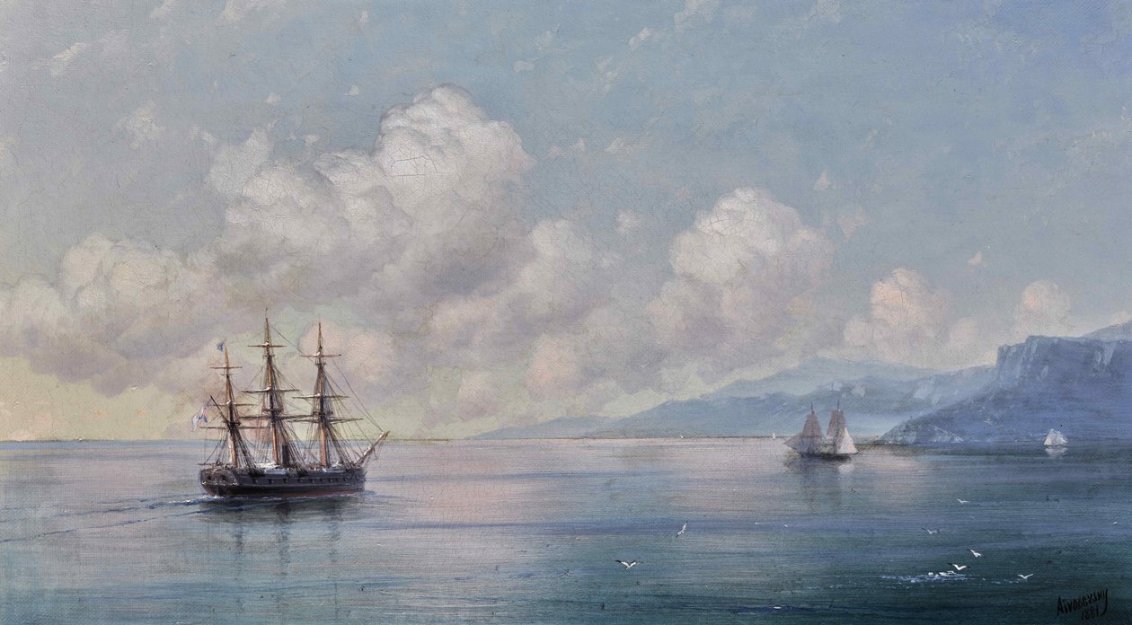 Ship off the Crimean Coast, 1881 by Ivan Konstantinovich Aivazovsky