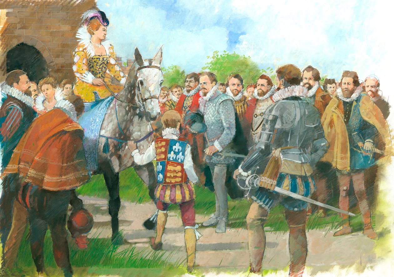 Elizabeth I Being Welcomed to Kenilworth Castle, 1570s, c. 1990-2010 by Ivan Lapper