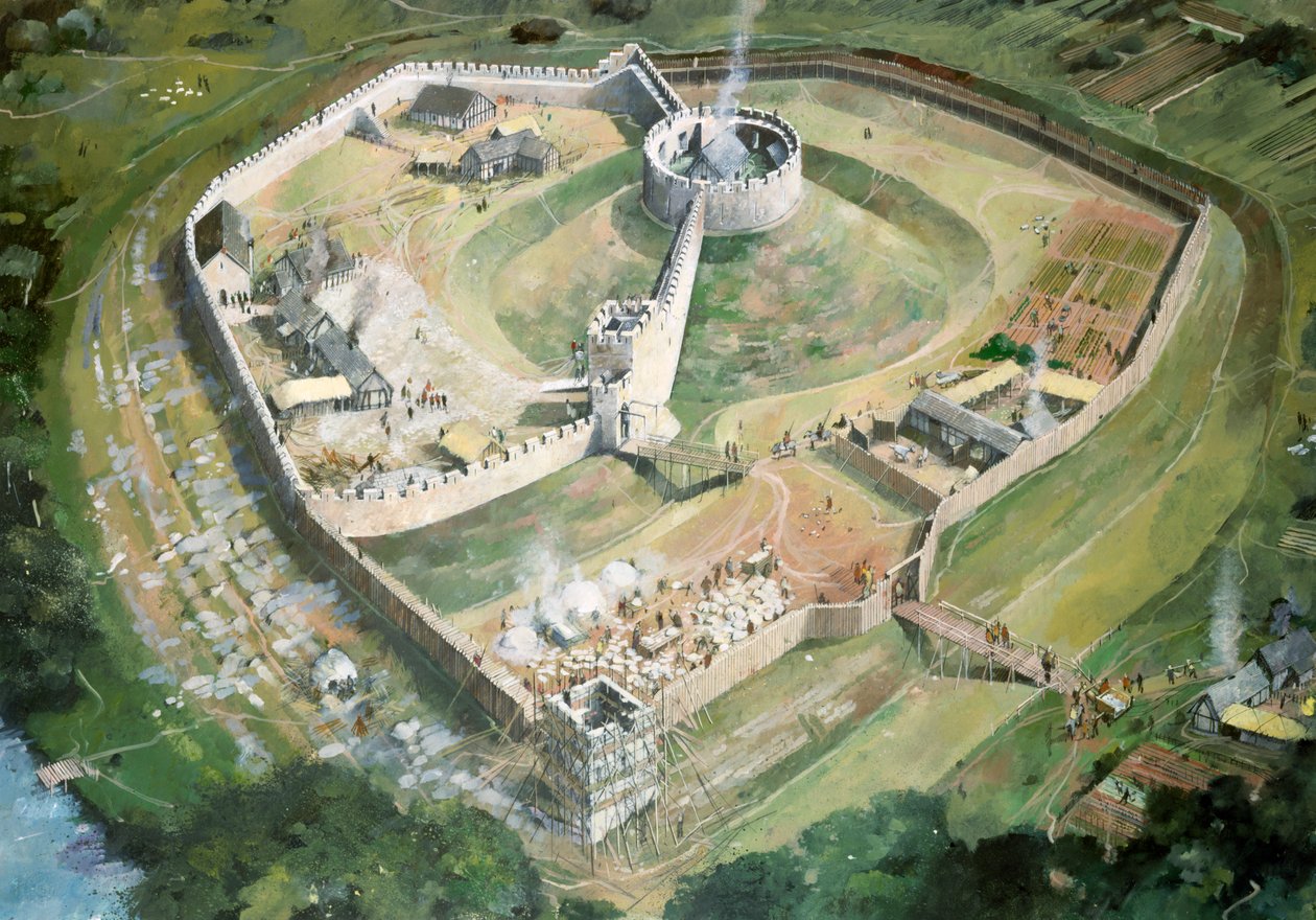 Pickering Castle, 13th century by Ivan Lapper