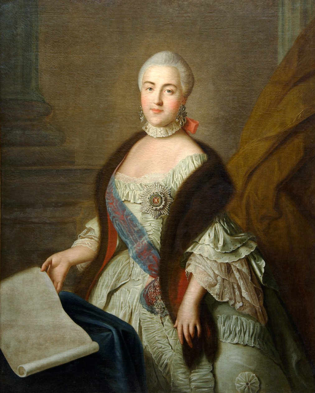 Catherine II as Grand Duchess Ekaterina Alekseyevna, 1762 by Ivan Petrovich Argunov