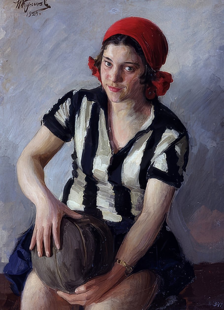 Sportswoman. 1928 by Ivan Semyonovich Kulikov