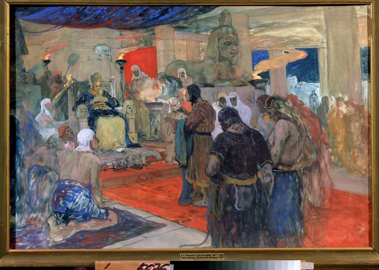 Egyptian antiquity: a pharaoh in front of his court, c.1900 by Ivan Silych Goriuschkin Sorokopudov