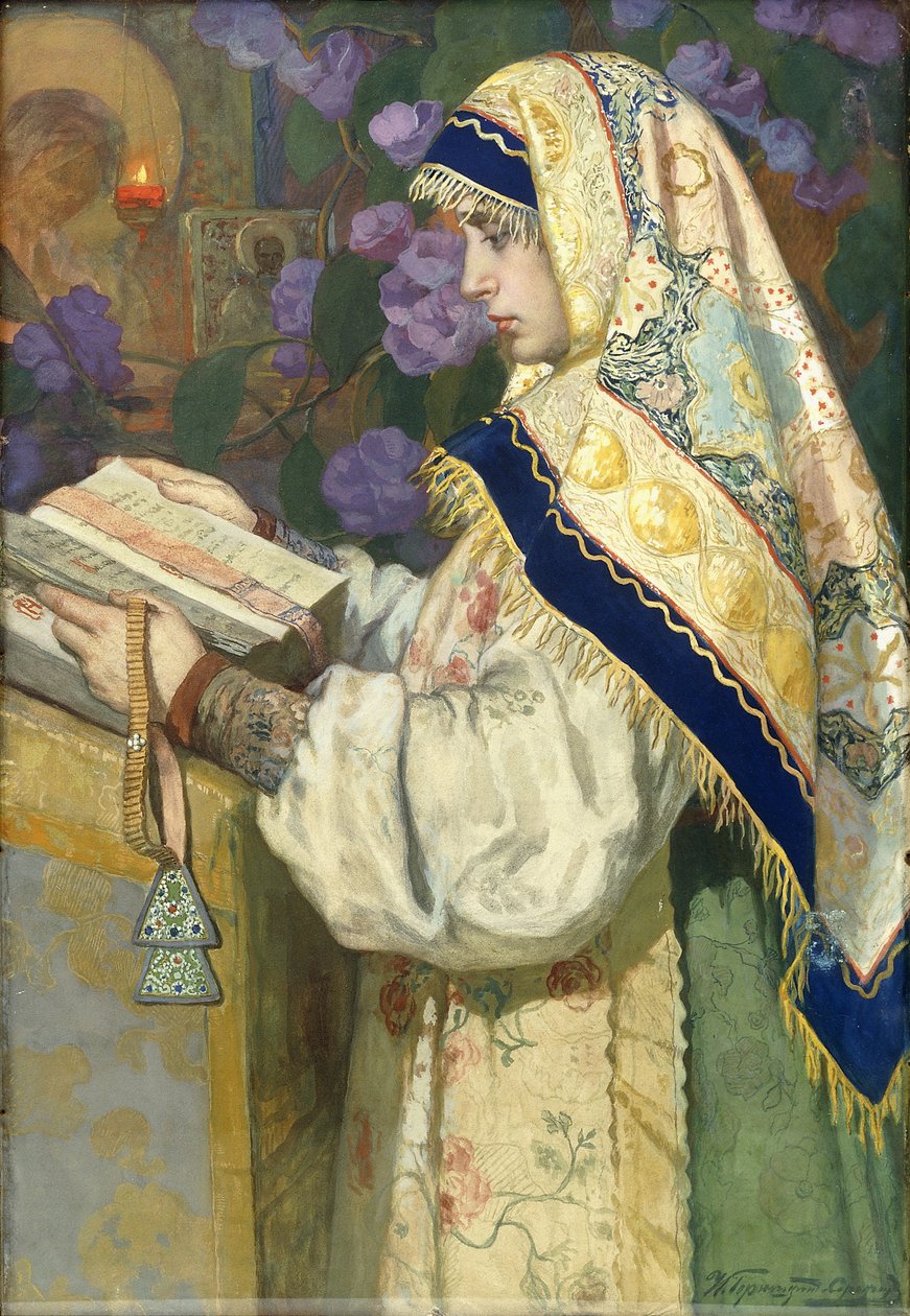 The Maiden at Prayer by Ivan Silych Goriuschkin Sorokopudov