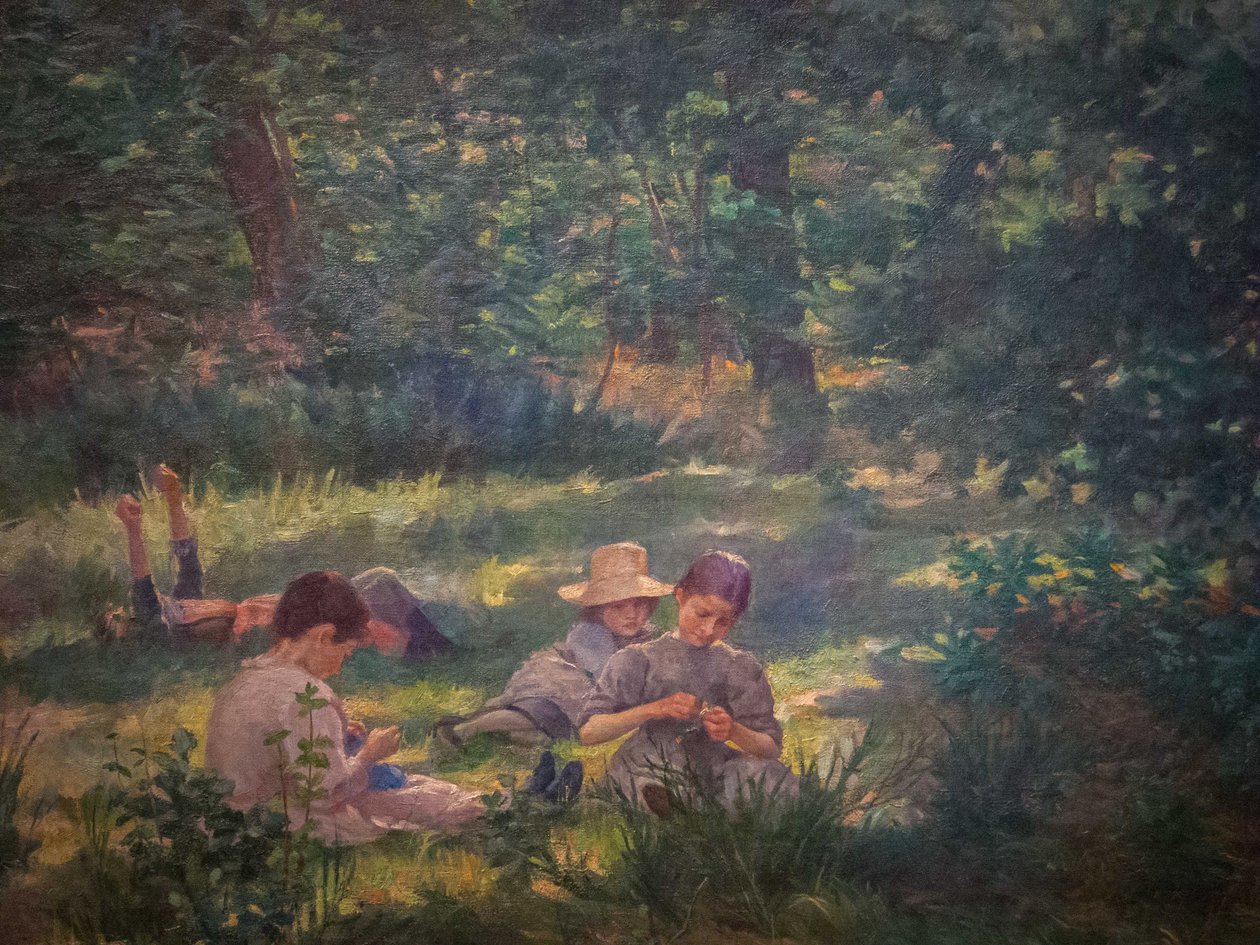 Children in the Grass by Ivana Kobilca