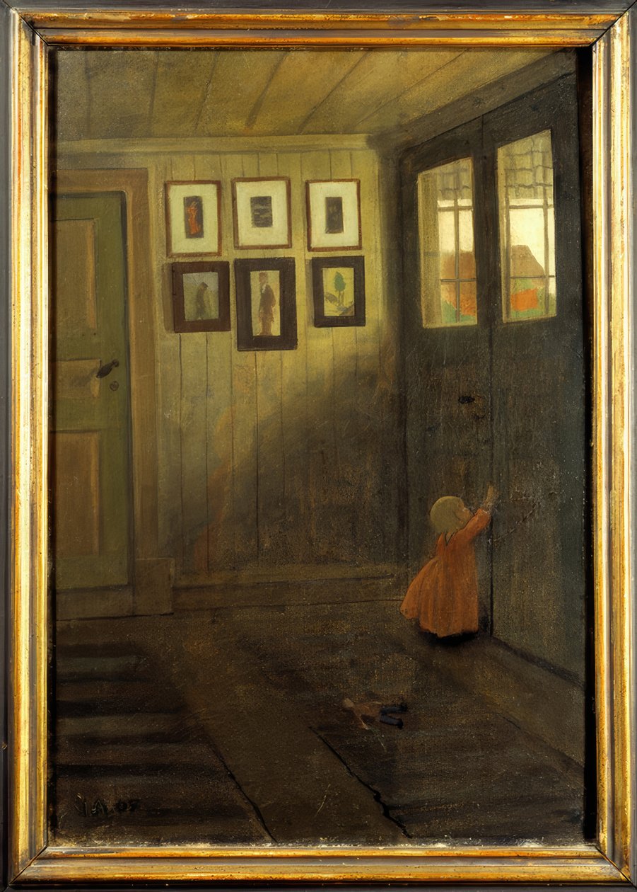 The Girl at the Door. Interior of the Artist