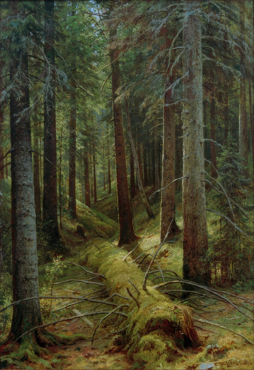 In the Russian Forest by Ivan Ivanovich Shishkin