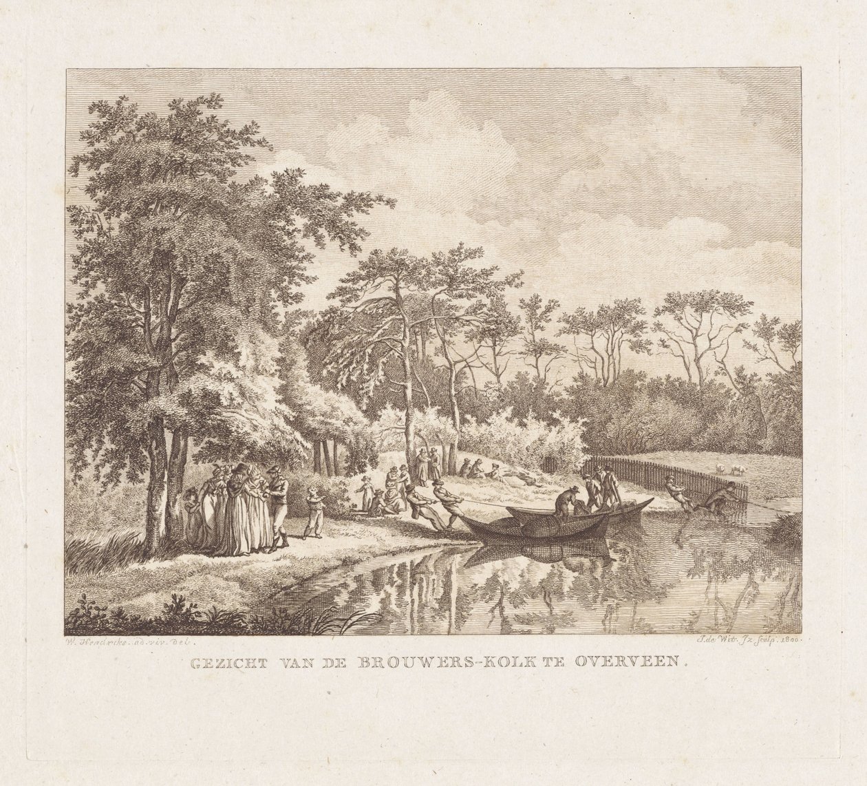 Group by the Shore of Brouwerskolk Lake in Overveen by Izaak Jansz. de Wit