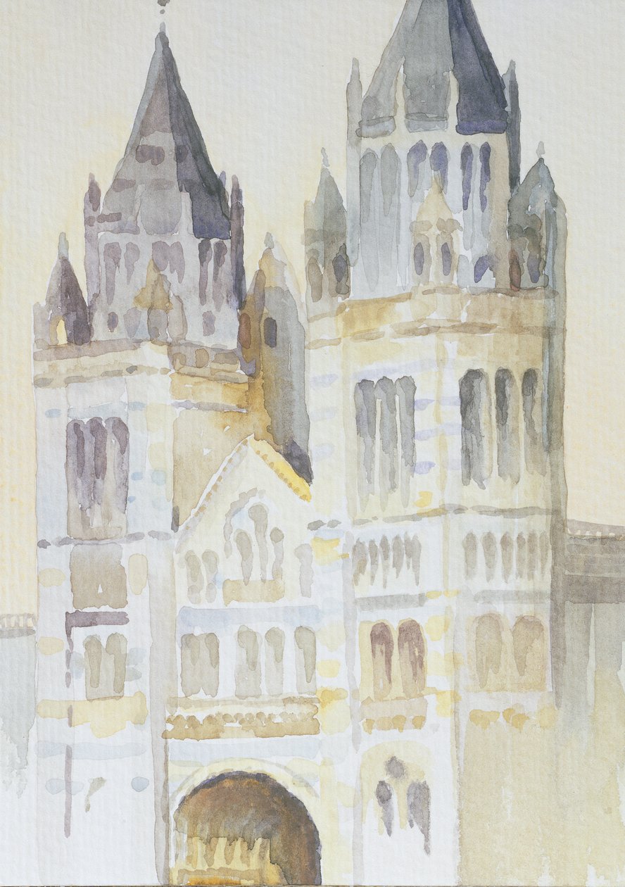 Main Entrance of The Natural History Museum, London, Daytime, 1994 by Izabella Godlewska de Aranda