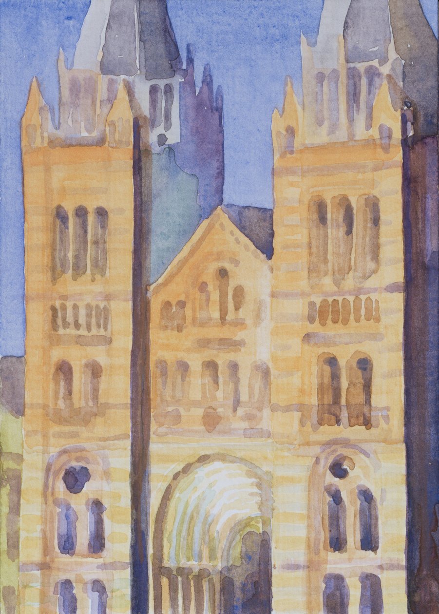 Main Entrance of The Natural History Museum, London, Sunset, 1994 by Izabella Godlewska de Aranda