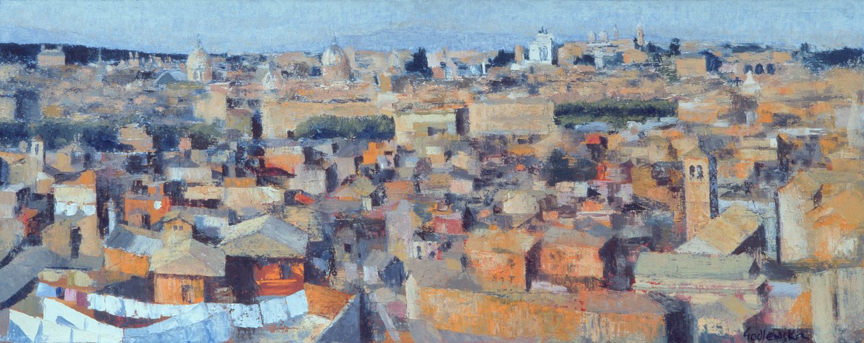 Rome, View from the Spanish Academy on the Gianicolo, 1968 by Izabella Godlewska de Aranda
