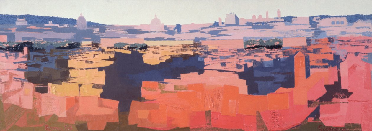 Rome, View from the Spanish Academy on the Gianicolo, Sunset, 1968 by Izabella Godlewska de Aranda