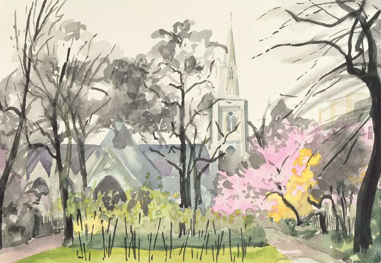 St. Michaels Church, Chester Square, London, 1982 by Izabella Godlewska de Aranda