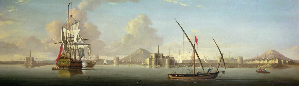 An Extensive View of the Port of Alexandria with a British Man O