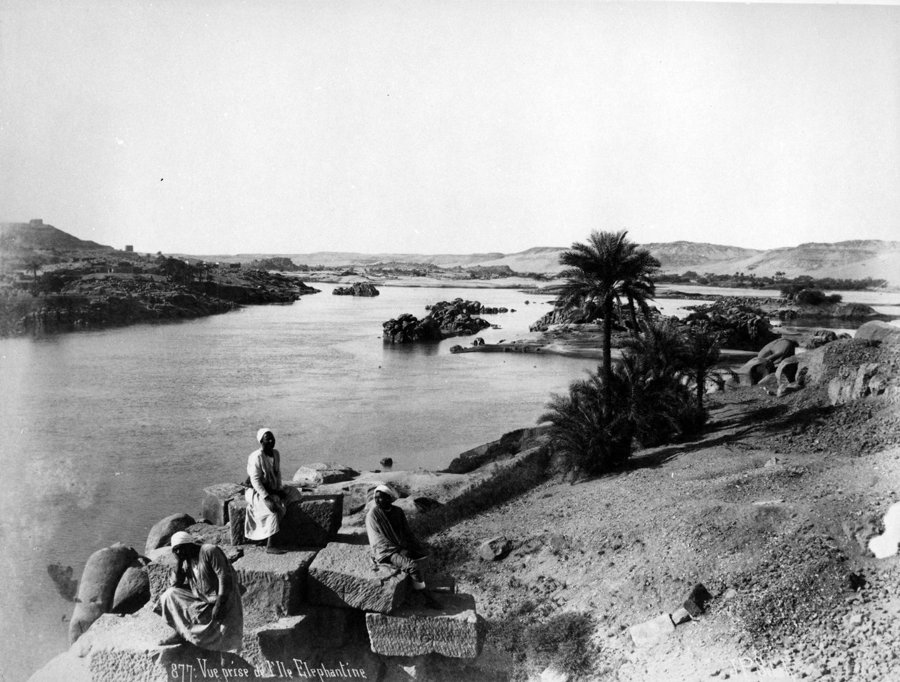 View of the Nile from Elephantine Island, c.1880 by J. Pascal Sebah