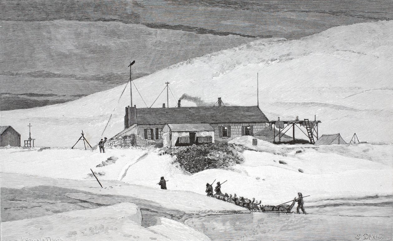 Fort Conger, Frinnell Land, May 20, 1883 (Published London 1886) by J. Steeple Davis