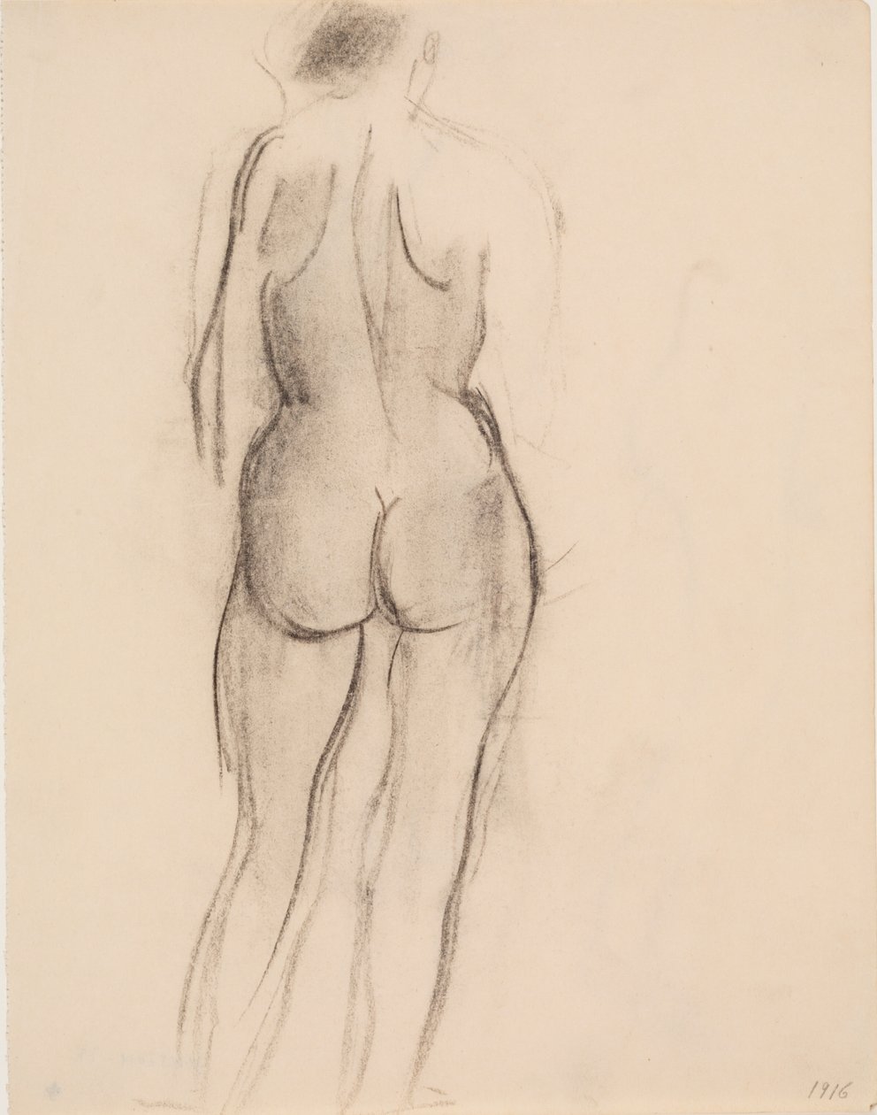Female Standing Model, Seen from the Back by J.A. Jerichau