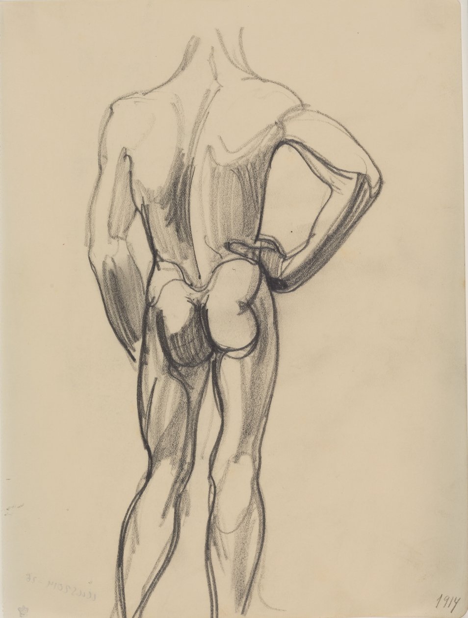 Male Model, Seen from the Back by J.A. Jerichau