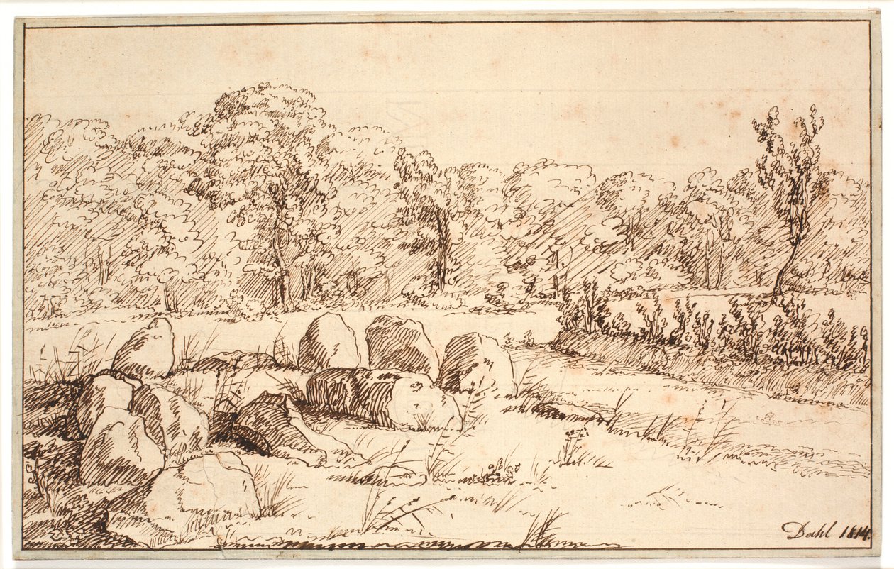 Landscape with Remains of a Dolmen by Johan Christian Dahl
